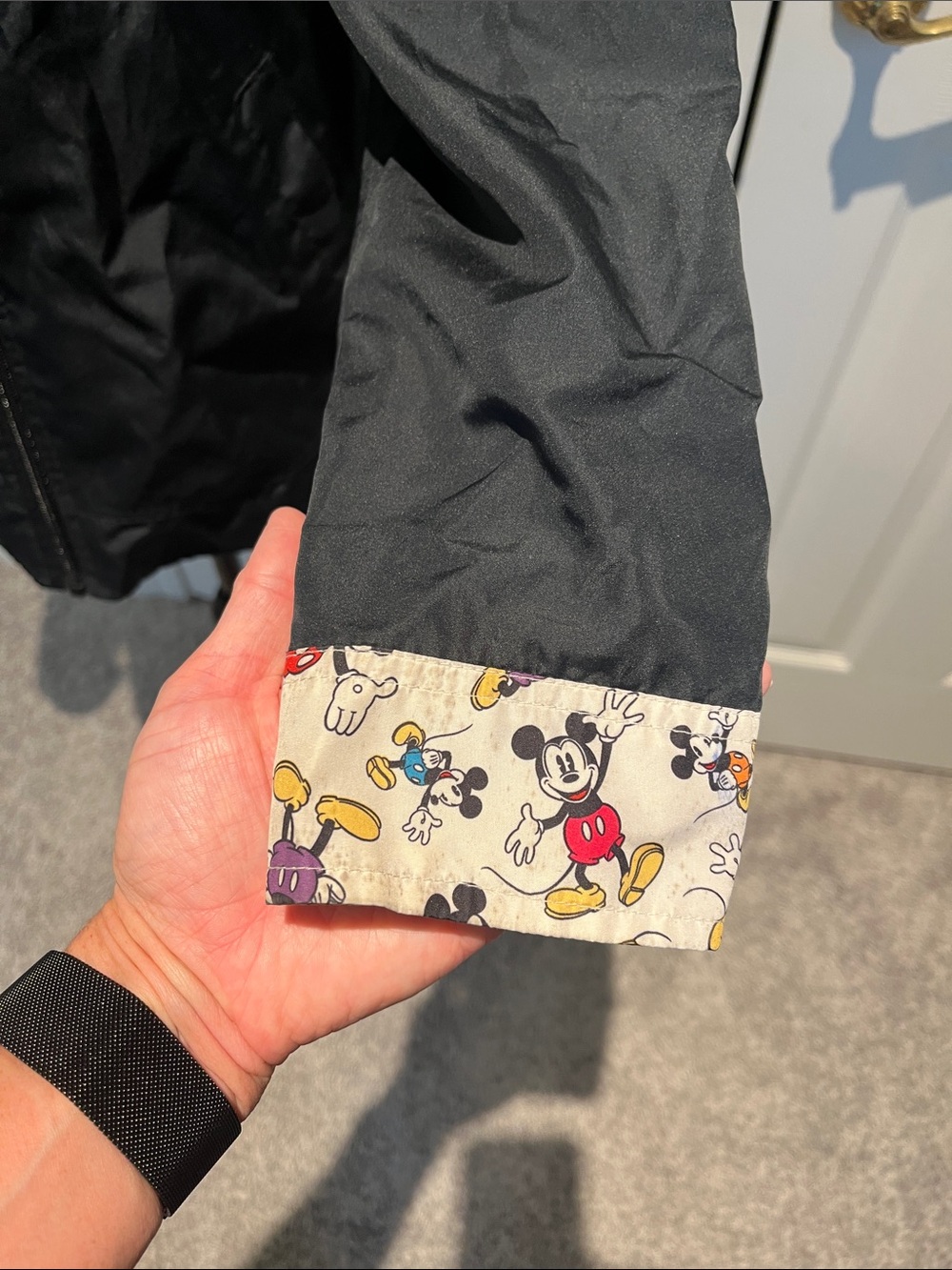 Disney Black Hooded Raincoat with Mickey Lining - Picture 7 of 9